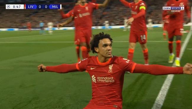 هدف ارنولد في مرمي ميلان اسيست محمد صلاح