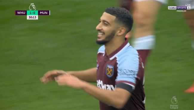 هدف سعيد بن رحمة في مرمي مانشتسر يونايتد بالدوري الانجليزي