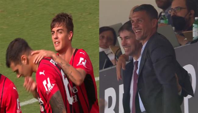 هدف دانيل مالديني في مباراة ميلان وسبيزيا ورد فعل والده