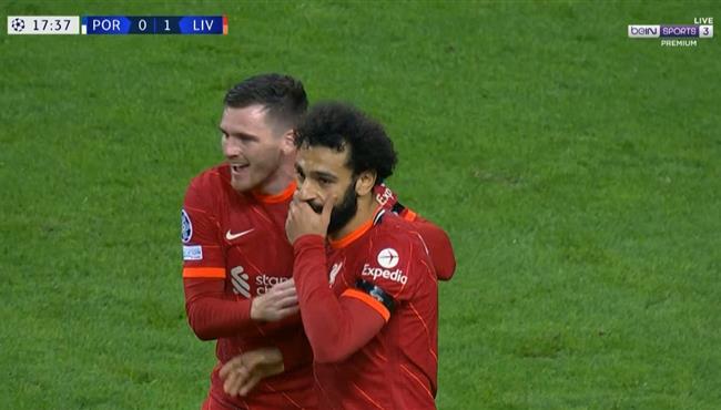 هدف محمد صلاح الاول في مرمي بورتو بدوري ابطال اوروبا