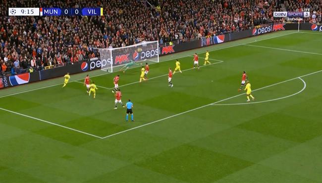 تصدي دي خيا الرائع في مباراة مانشستر يونايتد وفياريال