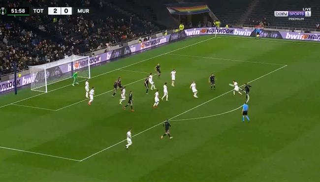 هدف رائع في مباراة توتنهام ومورا بدوري المؤتمر الاوروبي