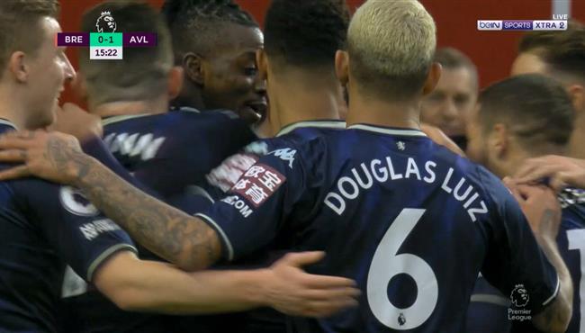 اهداف مباراة استون فيلا وبرينتفورد 1 2 الدوري الانجليزي