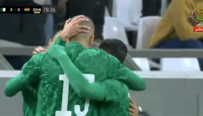 اهداف مباراة الجزائر وغانا 3 0 مباراة ودية