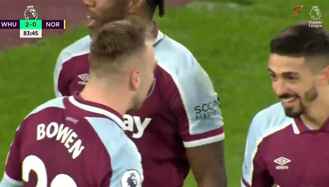 اهداف مباراة وست هام ونورويتش سيتي 2 0 الدوري الانجليزي