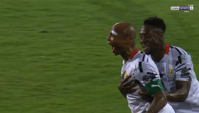 هدف غانا الاول الرائع في مرمي الجابون بكاس امم افريقيا