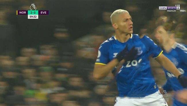 هدف ريتشارليسون العالمي في مرمي نورويتش سيتي بالدوري الانجليزي