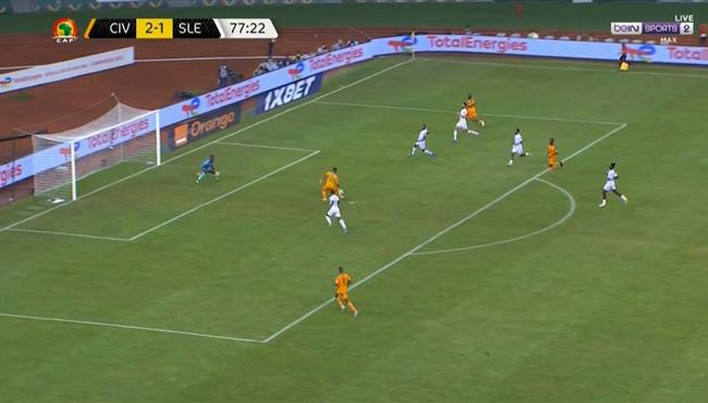 لاعب كوت ديفوار يهدر هدف محقق امام سيراليون بكاس امم افريقيا
