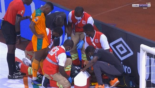 اصابة حارس كوت ديفوار امام سيراليون بكاس امم افريقيا