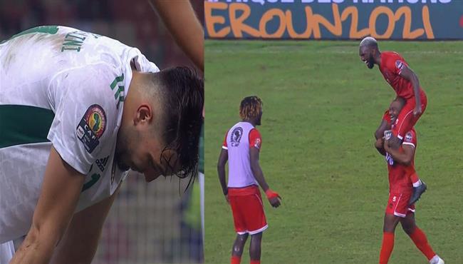 فرحه هستيرية للاعبو غينيا الاستوائية بعد الفوز علي الجزائر