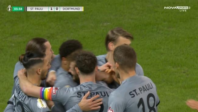 اهداف مباراة بوروسيا دورتموند وسانت باولي 1 2 كاس المانيا