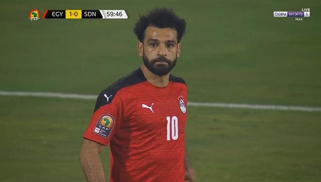 فرصة محمد صلاح الخطيرة في مباراة مصر والسودان