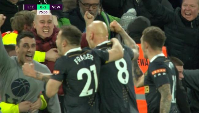هدف فوز نيوكاسل علي ليدز يونايتد 1 0 الدوري الانجليزي