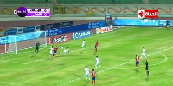 انقاذ ولا اروع من علي جبر لكرة حسام غالي