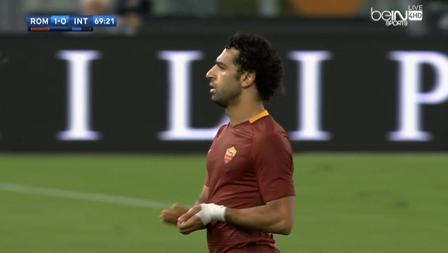 ملخص لمسات محمد صلاح في مباراة روما و انتر ميلان
