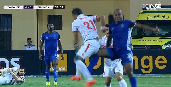 تدخل عنيف من لاعب إنييمبا مع اسلام جمال