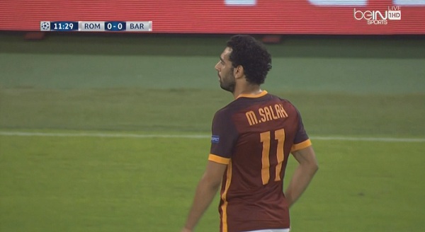 ملخص لمسات محمد صلاح في مباراة روما وبرشلونه تعليق عصام الشوالي