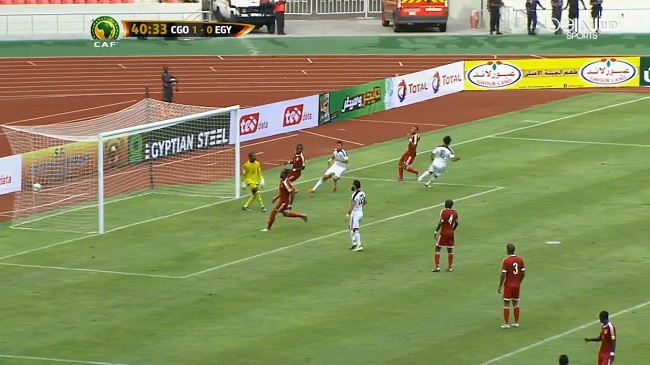 هدف محمد صلاح فى مرمى الكونغو 1 1 تصفيات كأس العالم افريقيا