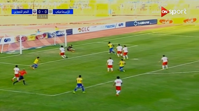 هدف الاسماعيلي الاول ف مرمي النصر للتعدين 1 0 الدوري المصري