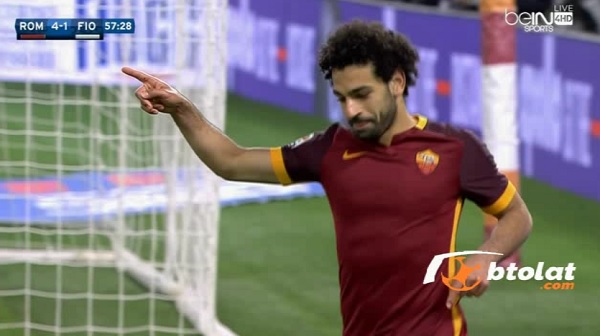 ملخص لمسات محمد صلاح في مباراة روما وفيورنتينا