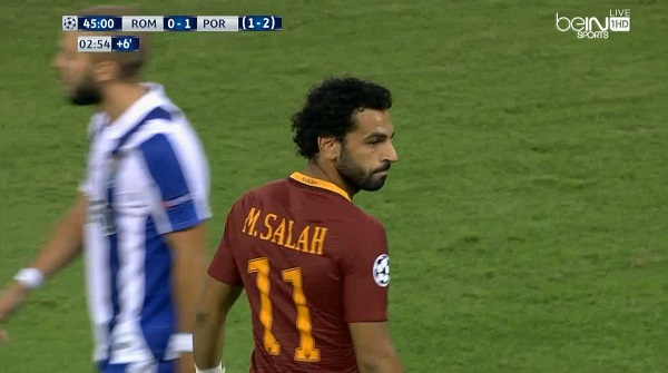 ملخص لمسات محمد صلاح في مباراة روما وبورتو تعليق فهد العتيبي