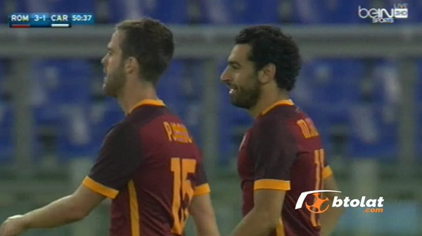 هدف محمد صلاح في مرمي كاربي 4 1 الدوري الايطالي