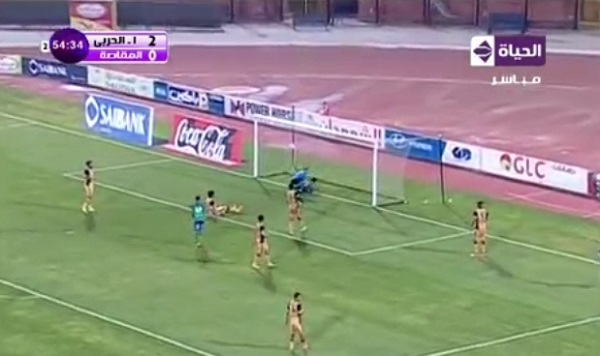 نانا بوكو يحرز أول أهداف مصر المقاصة في مرمي الانتاج الحربي