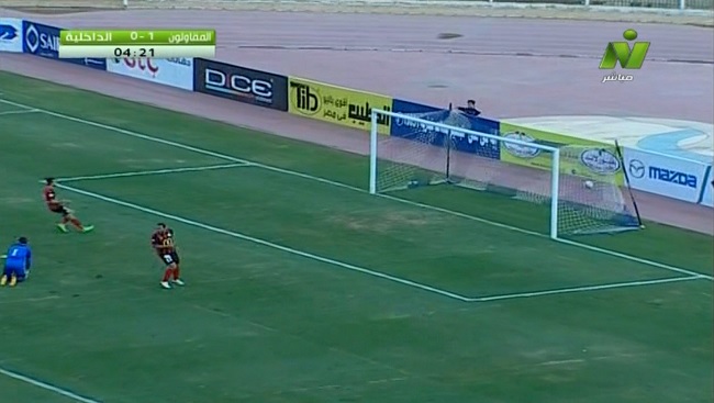 هدف اسلام فؤاد فى مرمى الداخليه 2 0 الدورى المصرى