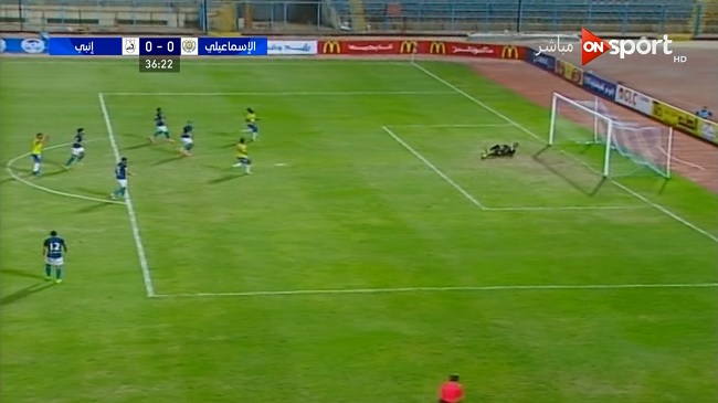 تصدي رائع من عبد المنصف في مباراة الاسماعيلي وإنبي