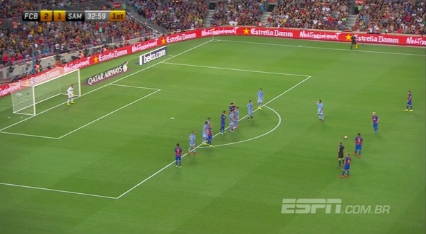 هدف ميسي الرائع في مرمى سامبدوريا من ركلة حرة