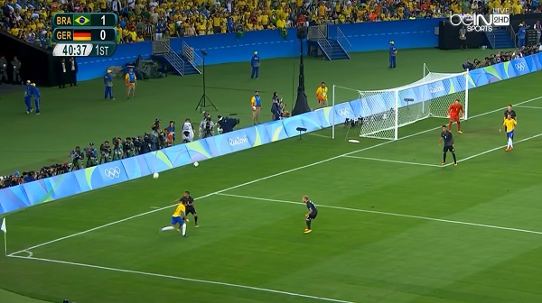 مهارة رائعه من نيمار في مباراة البرازيل وألمانيا