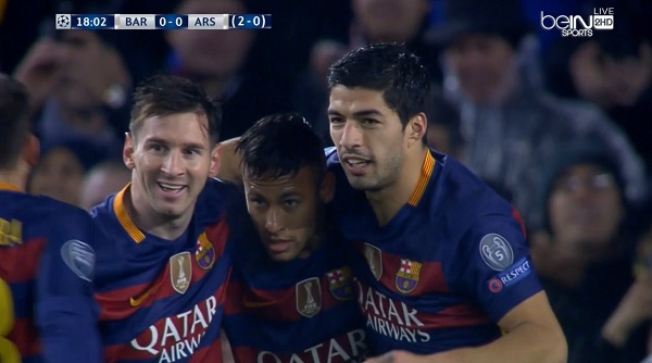 هدف برشلونه الاول في مرمي ارسنال 1 0
