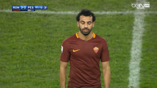 ملخص لمسات محمد صلاح فى مباراة روما وبيسكارا