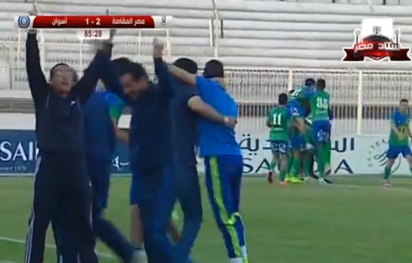 عمرو بركات يسجل هدف مصر للمقاصة الثاني في مرمى أسوان
