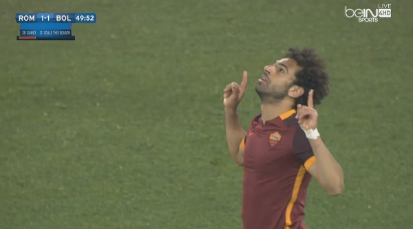 هدف محمد صلاح في مرمي بولونيا 1 1 تعليق عصام الشوالي