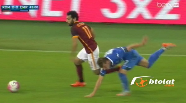 ملخص لمسات محمد صلاح في مباراة روما و إمبولي