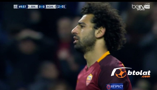 صلاح يهدر فرصه ثانيه امام مرمي ريال مدريد