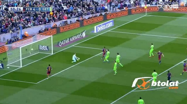 هدف برشلونه الخامس في مرمي خيتافي 5 0