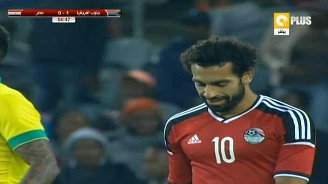 محمد صلاح يهدر فرصة هدف امام مرمي جنوب أفريقيا