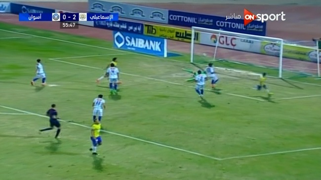 هدف ابراهيم حسن في مرمي اسوان 3 0 الدوري المصري