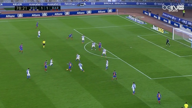 ميسي يتلاعب بدفاع سوسيداد