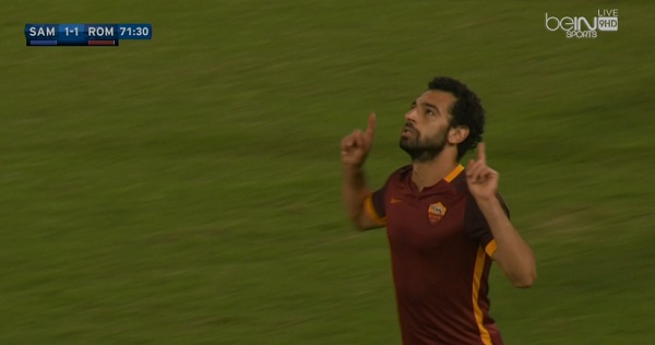هدف محمد صلاح في مرمى سامبدوريا