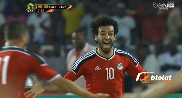 هدف محمد صلاح في مرمي نيجيريا 1 1